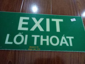 Biển báo dạ quang UV thoát hiểm exit dán tường - nhiều mẫu