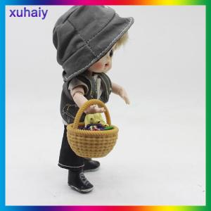 xuhaiy Dollhouse Miniature Handheld Basket Mini Simulation Vegetable Basket Scene Decor Accessories Toys