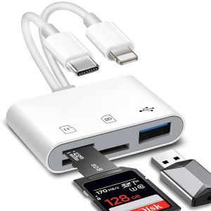 5-in-1 Card Reader  IOS Type C to USB 3.0 SD TF Card Adapter Memory Card Reader for iPhone iPad Samsung Android