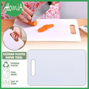 Talenan Dapur Bahan Plastik Tebal 33 x 20Cm Bentuk Persegi / Slim Cutting Board Chopping Food Grade / Alas Potong Bahan Makanan Buah Sayuran Daging Ikan Roti Kue Multifungsi / Papan Plastic Anti Slip Tatakan Pemotong Anti Bacteria Serbaguna - HOMIA