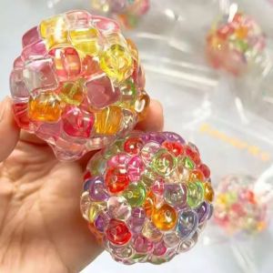 Crunchy Stress Ball Gem Squishy Toy Colorful Stress Relief Noisy Ball Desktop Squeezing Soothing Toy Birthday Gift