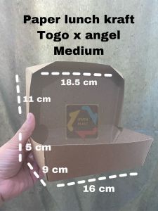LUNCH BOX PAPER COKELAT KRAFT/PAPER LUNCH BOX ANGEL MEDIUMLARGE ISI 50 PCS