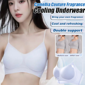 Womens Camellia Ultrathin Comfortable Bra Gathered Anti-Sagging Soft Support Underwear