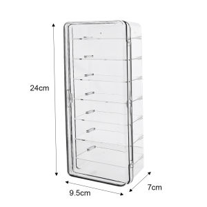 YESPERY 8 Layers Cute Dolls Display Stand Blind Box Storage Box Key Chain Action Figures Decor Cabinet Mini Dolls Organizer