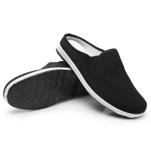Canvas Slippers For Men Driving Shoes Half Shoes For Men Soft Comfortable Slip On Shoes Summer Half Slippers For Men