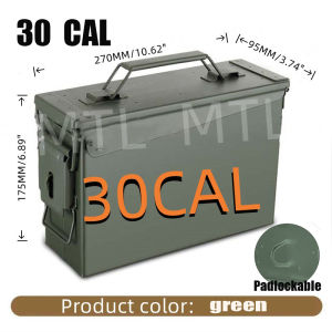Lockable waterproof Ammo Box Can Metal Toolbox 70CAL 50CAL 30CAL Heavy Duty Military Grade Saddle Bag Side Carrier