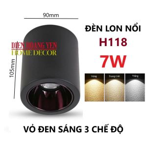 Đèn lon nổi spotlight 7W góc chiếu nhỏ tạo điểm nhấn ban công