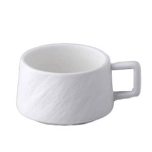 MIRACLE HOME STORE High Beauty Rock Sand Ceramic Coffee Cup Comfortable Handle Heat-resistant Cup and Plate Set Simple Durable Breakfast Mug Family