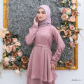 HAYNA Haiza Dress (Rose Gold) - Daily Dress Kondangan Busui Friendly Gamis Wanita Muslim. 