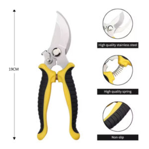 Pruner Garden Scissors Professional Sharp Bypass Pruning Shears Tree Trimmers Secateurs Hand Clippers for Garden Beak Scissors