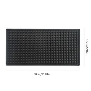 Uliekhy Black Bar Mat Rubber Bar Mat Service Spill Mat Glass Drip Tray Beer Drink Cocktail Coaster Placemat