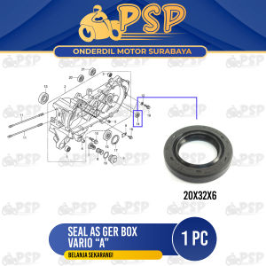 Seal As Ger Box Vario (20x32x6) - Karet Sil Gear Box Gardan Belakang Honda Beat Karbu KVY Scoopy KYT
