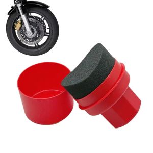 NOBLELUX Curved Tire Polishing Sponge Reusable with Cover Autotire Wax Applicator  Car Cleaning Pad for Tire Dressing Detailing Kit Car Waxing Tools