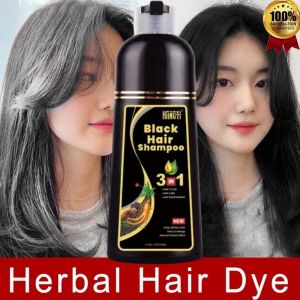 Shampo Penghitam Rambut Black Hair Shampoo Uban Menjadi Hitam Permanen Sampo Penghilang Uban Shampoo Uban Menjadi Hitam Black Herbal Natural Polygonum Multiflorum Hair Blackening / Vitamin Rambut - 500 ml