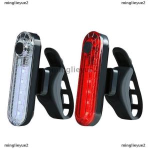 minglieyue2 ไฟท้ายจักรยานกันน้ำสำหรับขี่ไฟหน้าด้านหลังไฟ LED แบบ USB ชาร์จไฟได้ MTB โคมไฟท้ายรถจักรยานโคมไฟจักรยาน