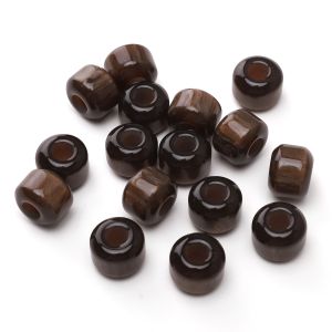 5pcs/bag 12x10mm Resin Cylindrical Beads Large Hole Pillar Loose Spacer Beads For Handmade Bracelet Necklace Earring Keychain DIY Craft Jewelry Making Accessories