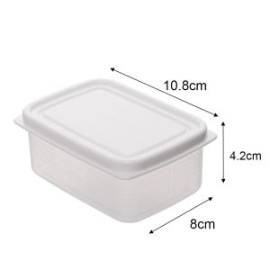 10Pcs Food Sealed Storage Box Small Fresh-Keeping Frozen Meat Box Fruit Vegetable Fish Fresh Storage Case Food-Grade Refrigerator Classification Crisper