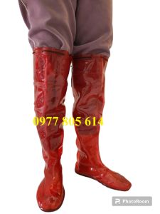 Ủng cấy dài QM màu đỏ size 35 - 43 ủng đi mưa ủng QM