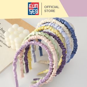 EUNSEO Bandana Bando Kerut Satin Headband Fashion Korea Premium