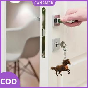 CANAMEK✨ 2D Acrylic ngựa Keychain vòng chìa khóa trang trí động vật Ba lô Mặt dây chuyền sinh nhật bên phụ kiện