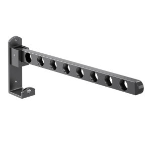 Wall Mounted Clothes Drying Rack Foldable Laundry Hanger Wall Mount Wall Clothes Rack for Laundry Room Clothes Hanger Indoor Perfect for Small Spaces Matte Black