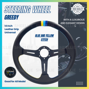 14 Inches Premium Quality BMW Design Universal Steering Wheel Car Steering Wheel Truck Leather