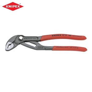 KNIPEX Cobra 87 01 180 Water Pump Pliers 180mm | 7-1/4" High-Tech Adjustable Pipe Wrench Gripping Tool Made in Germany