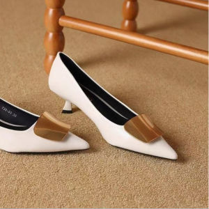 [Free Shipping] Spring And Autumn Dresses Paired With New Stylish Pointed-Toe High Heels For Petite Figures Creating A Taller And More Versatile Look.These Shallow-Toe Pumps With Slender Heels Are Slimming And Easy To Match With Any Outfit