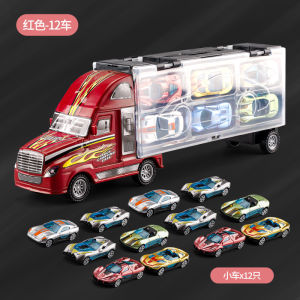 Children Toy Truck With 12 Toycars Carrier Truck Set Car Storage Vehicle Truck For Kids Truck Toy