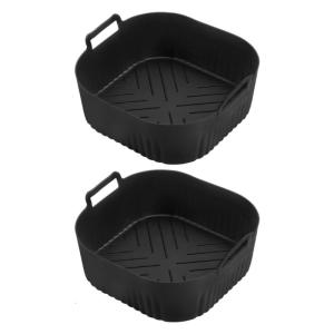 2Pcs Square Air Frying Machine Silicone Liner Nonstick Air Frying Machine Basket Liners Silicone Pots for NA229 220 Microwave Accessories