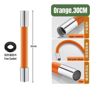 Flexible Hose Silicone Tube Kitchen Faucet Universal Interface 360 Faucet Extension Pili Paip Air Sinki Getah Paip