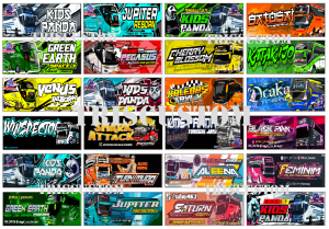 Stiker Bus Basuri Telolet Viral Ukuran Lanskap Isi 100 Pcs Termurah