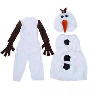 Cosplay Frozen Snowman Olaf Cartoon Mascot Costume Anime Stage Show Perform Clothes Fancy Dress Party Carnival Costume Kids Gift