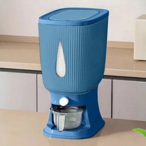 DISPENSER BERAS New Modern Food Grade Tempat Penyimpanan makanan Beras Otomatis Anti Hama Tidak Lembab 10kg 12kg