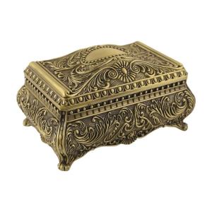 Vintage Style Organizers Box Practical Metal Construction Dustproof Lid Decorative Metal Box