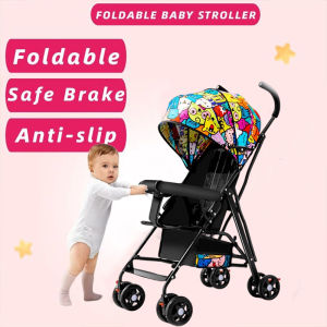 SAINTVILLA 90kg Capacity Baby Stroller Folding Design with 360° Rotating Handle & 38cm Inner Width Lightweight Reclining Travel Stroller