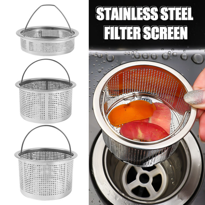 Kitchen Stainless Steel Sink Strainer Drain Cover Basin Filter Basket