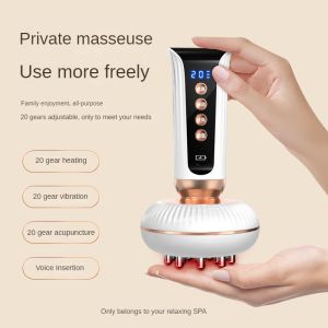 Meridian massage brush EMS micro-current 20 gears hot compress acupuncture mode meridian unblocking lymphatic massage