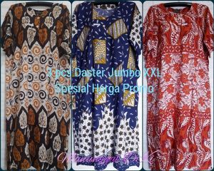 3 pcs Daster Jumbo XXL Bb: 50-90 kg / Daster Santai/ Daster Busui / Daster Spesial Promo Manunggal D