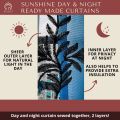 KS.LIFE Sunshine Day and Night Premium Double Layer Readymade Curtain Full Length Curtains. 