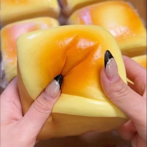 WARM Hand Relax Squishy Toast Bread Cartoon Slow Rising Sensory Fidget Ball Creative Pinch Slow Rebound Toy Kids Adults