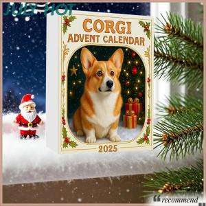 [JULYHOT] Coigi Advent Calendar 2025 24 Days Countdown With Cute Corgi Mini Ornaments Dog-Themed Christmas Decoration Set For Home Décor
