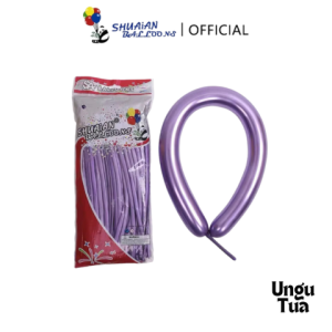 SHUAIAN Balon Latex Twist Pentil Chrome Balon Panjang Isi 100 Pcs