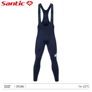 Santic Nam Đi Xe Đạp Yếm Quần Mùa Xuân Mùa Thu 4D Đệm Chống Sốc Chống Gió Thoáng Khí Túi Xe Đạp Xe Đạp Quần