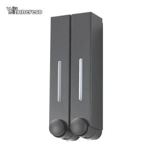 Shower Soap Dispenser No Drill Wall-Mounted Bathroom Soap Holder with Durable Material and Clear Reservoir