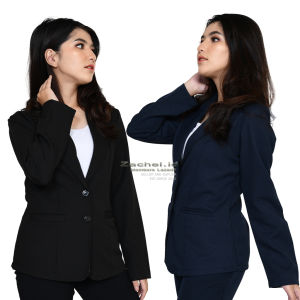 Blazer Formal Wanita Lengan Panjang Model Kancing 2 Bahan Gabardin / Blezer Kerja Kantor Jas Cewek