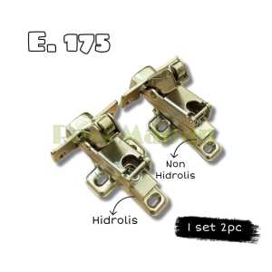 1 PASANG Engsel Sendok Hidrolis Pintu Lemari 180 175 Twin BUKAN Knockers