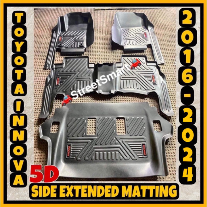 TOYOTA INNOVA 2016-2024 5D EXTENDED SIDE DEEP DISH MATTING | Lazada PH