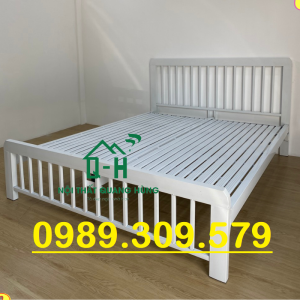 GIƯỜNG SẮT HỘP 4X8 SẮT DÀY DẶN MÀU TRẮNG GIAO NHANH TRONG NGÀY
