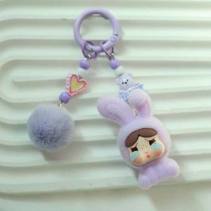 DRESSPLUS Collectible Crybaby Doll Figures Cartoon Vinyl Pendant Crybaby Plush Doll Tears Factory Series Crying Again Series Crybaby Plush Keychain Kids Gifts